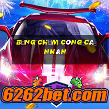 bảng chấm công cá nhân