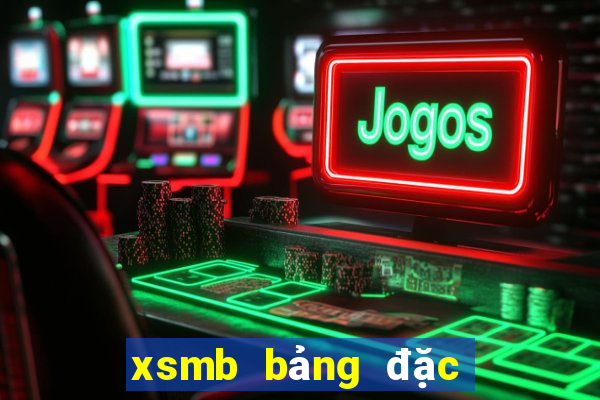 xsmb bảng đặc biệt tuần