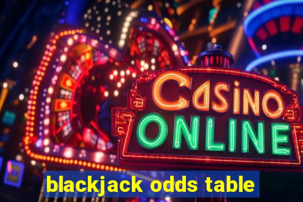 blackjack odds table