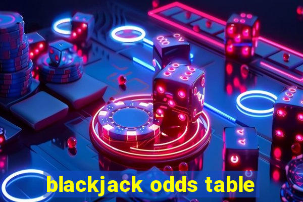 blackjack odds table