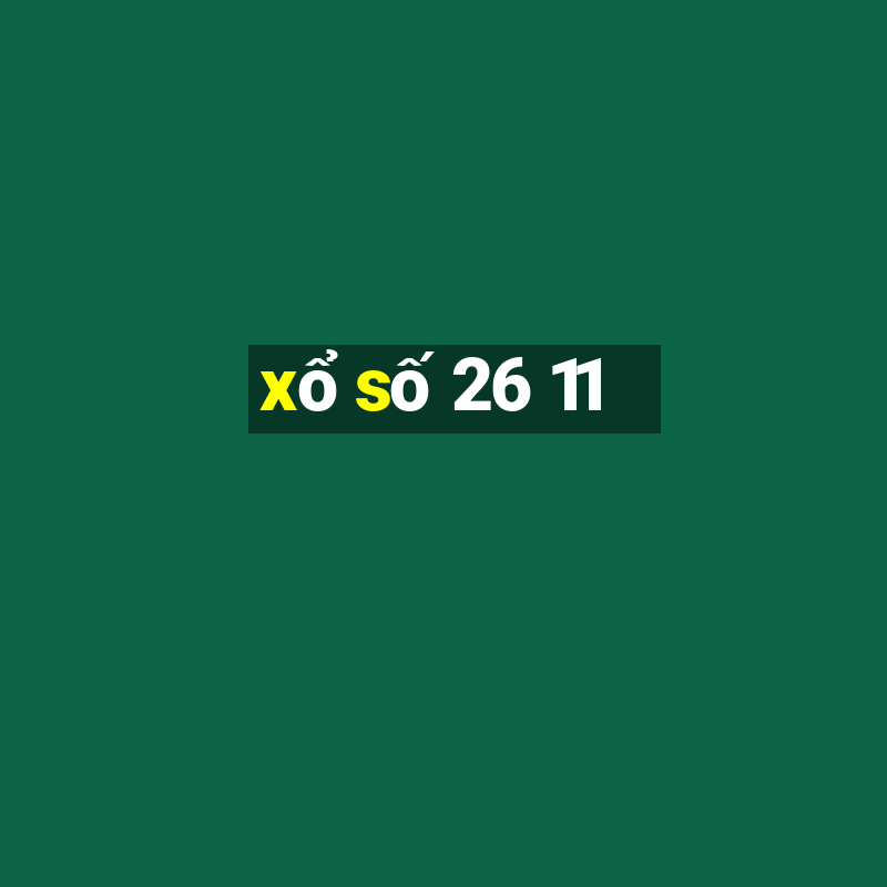 xo so 26 11