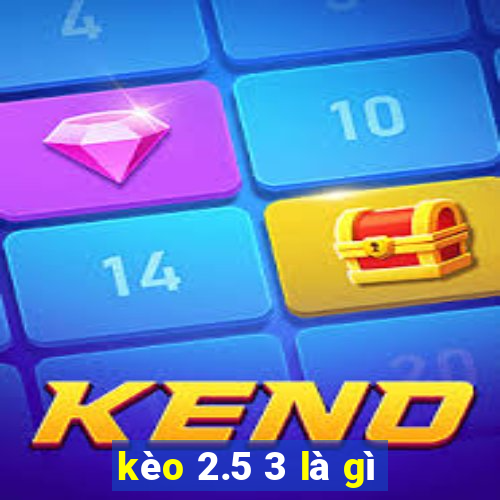 kèo 2.5 3 là gì