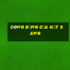 công dụng của hạt sang