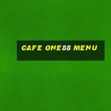 cafe one88 menu