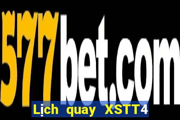 Lịch quay XSTT4 ngày 18