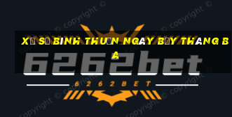 xổ số bình thuận ngày bẩy tháng ba