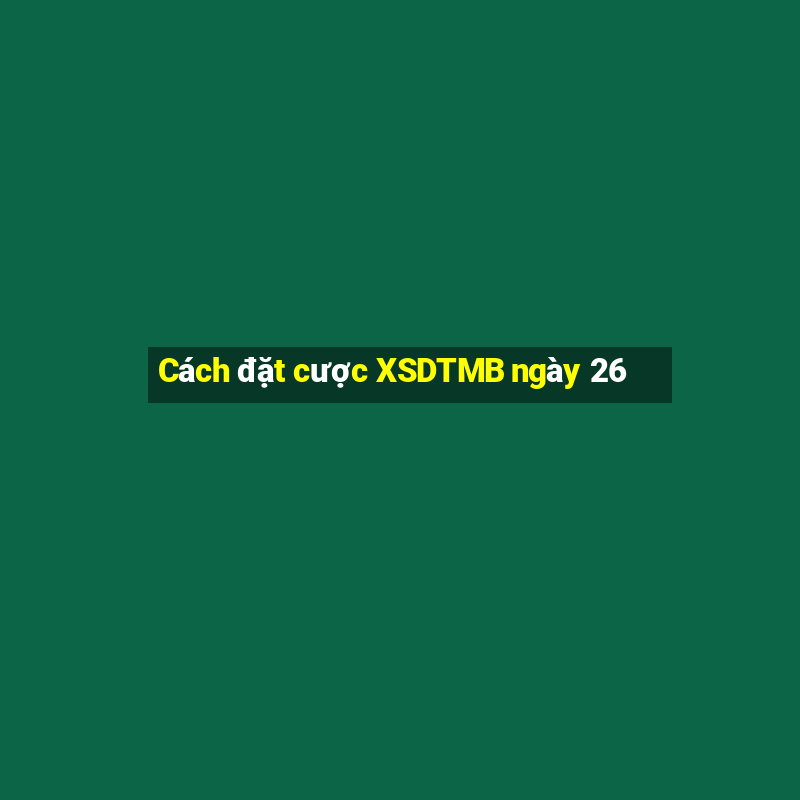 Cách đặt cược XSDTMB ngày 26