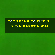 các trang cá cược uy tín khuyen mai