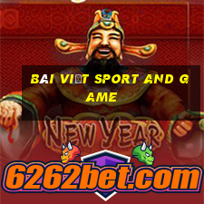 bài viết sport and game