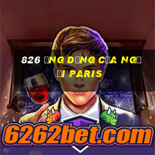 826 Ứng dụng của người Paris