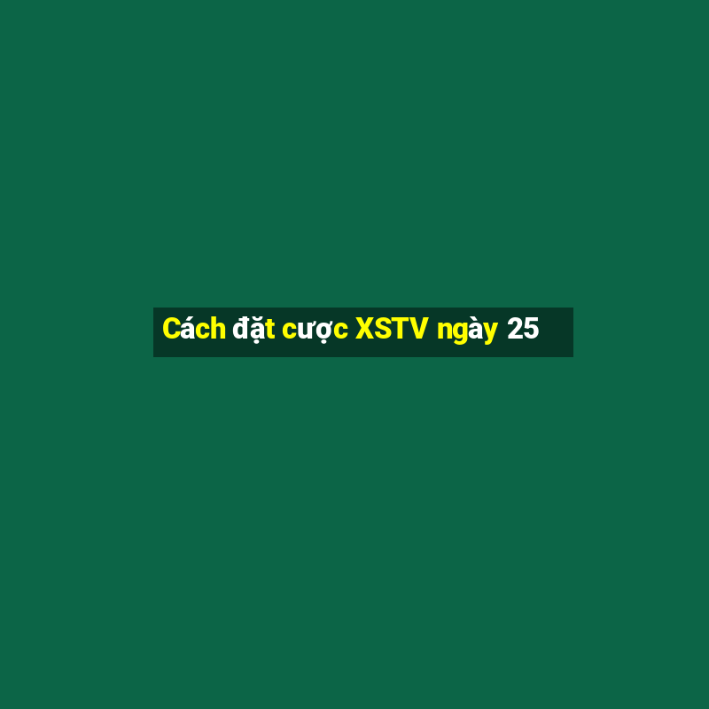 Cách đặt cược XSTV ngày 25