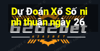 Dự Đoán Xổ Số ninh thuận ngày 26