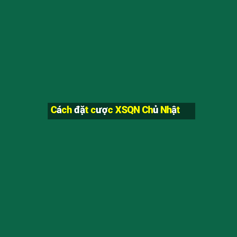 Cách đặt cược XSQN Chủ Nhật