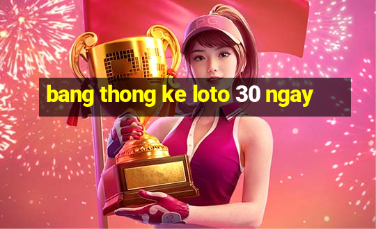 bang thong ke loto 30 ngay