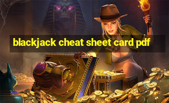 blackjack cheat sheet card pdf