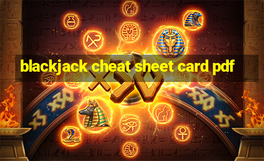 blackjack cheat sheet card pdf