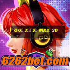 quả xổ số max 3d