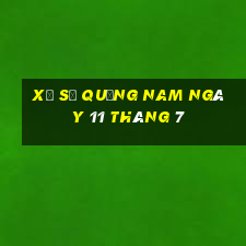 xổ số quảng nam ngày 11 tháng 7