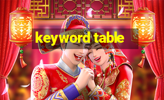 keyword table