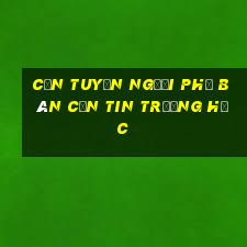 cần tuyển người phụ bán căn tin trường học