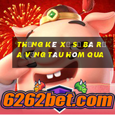 Thống kê xổ số Bà Rịa Vũng Tàu Hôm qua