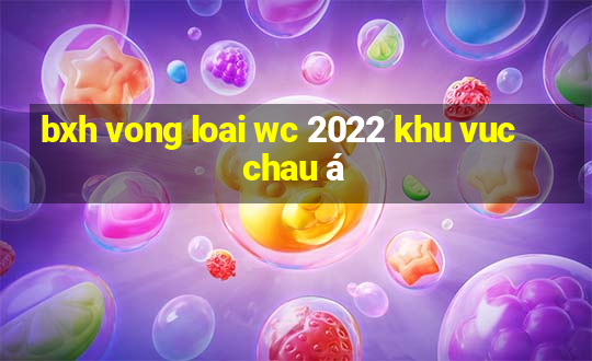 bxh vong loai wc 2022 khu vuc chau á