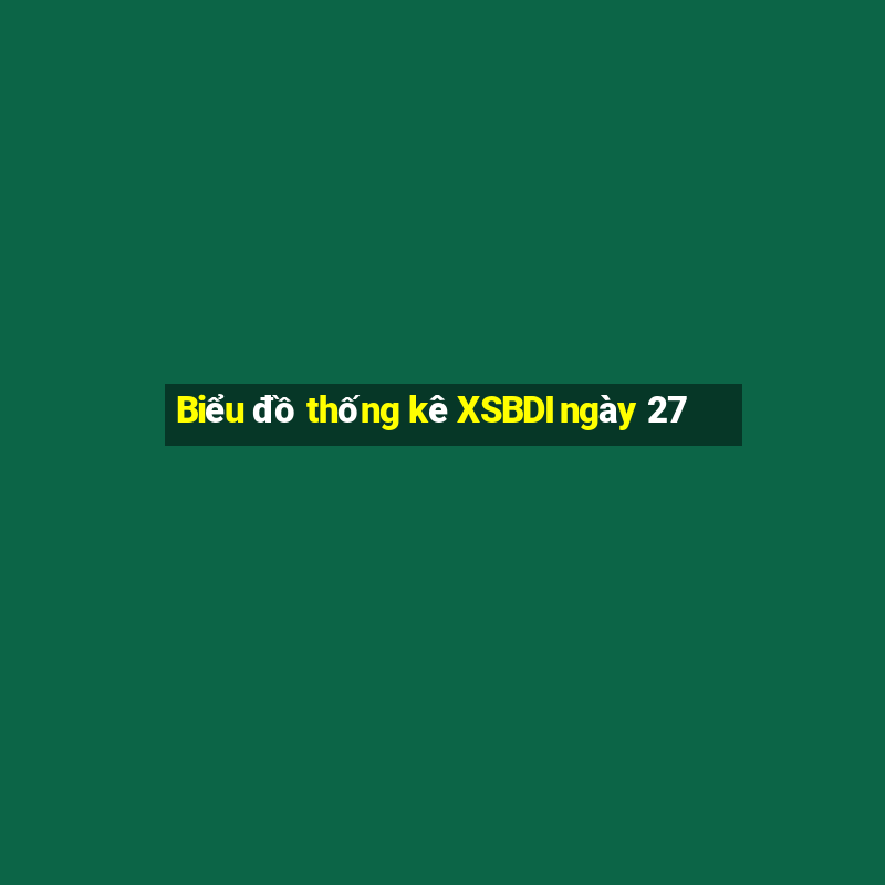 Biểu đồ thống kê XSBDI ngày 27