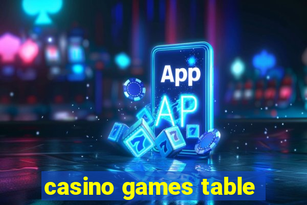 casino games table