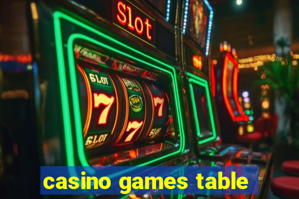 casino games table