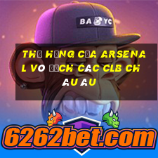 thứ hạng của arsenal vô địch các clb châu âu