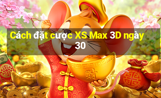 Cách đặt cược XS Max 3D ngày 30