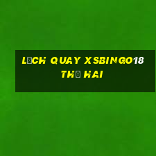 Lịch quay XSBINGO18 thứ hai