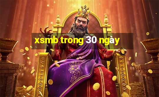 xsmb trong 30 ngày