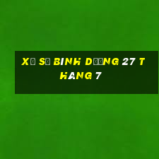 xổ số bình dương 27 tháng 7