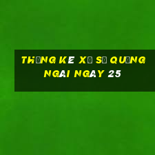 Thống kê Xổ Số quảng ngãi ngày 25