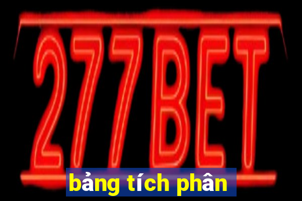 bảng tích phân