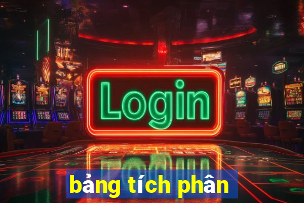 bảng tích phân