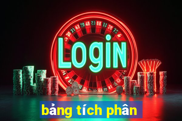 bảng tích phân