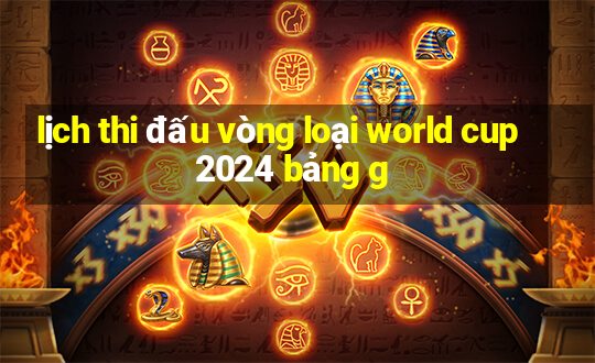 lịch thi đấu vòng loại world cup 2024 bảng g