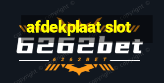 afdekplaat slot