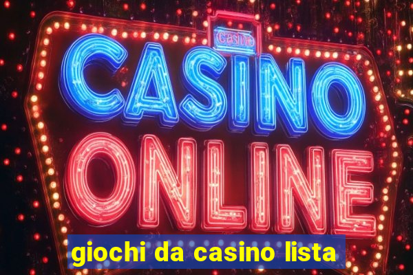 giochi da casino lista