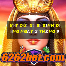 kết quả xổ số bình dương ngày 2 tháng 9