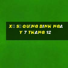 xổ số quảng bình ngày 7 tháng 12