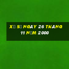 xổ số ngày 26 tháng 11 năm 2000