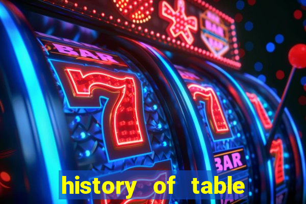 history of table games casino