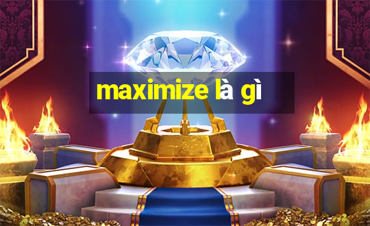 maximize là gì