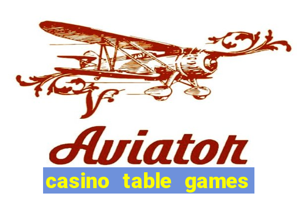 casino table games house edge