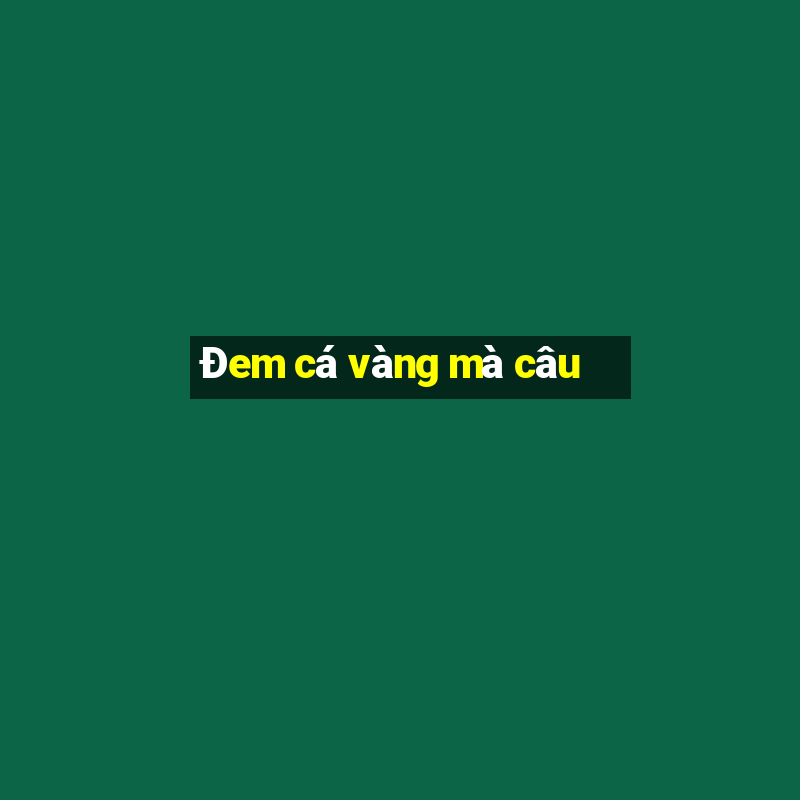 Đem cá vàng mà câu