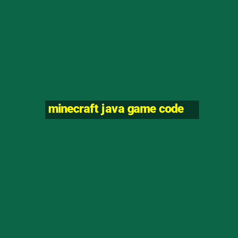 minecraft java game code