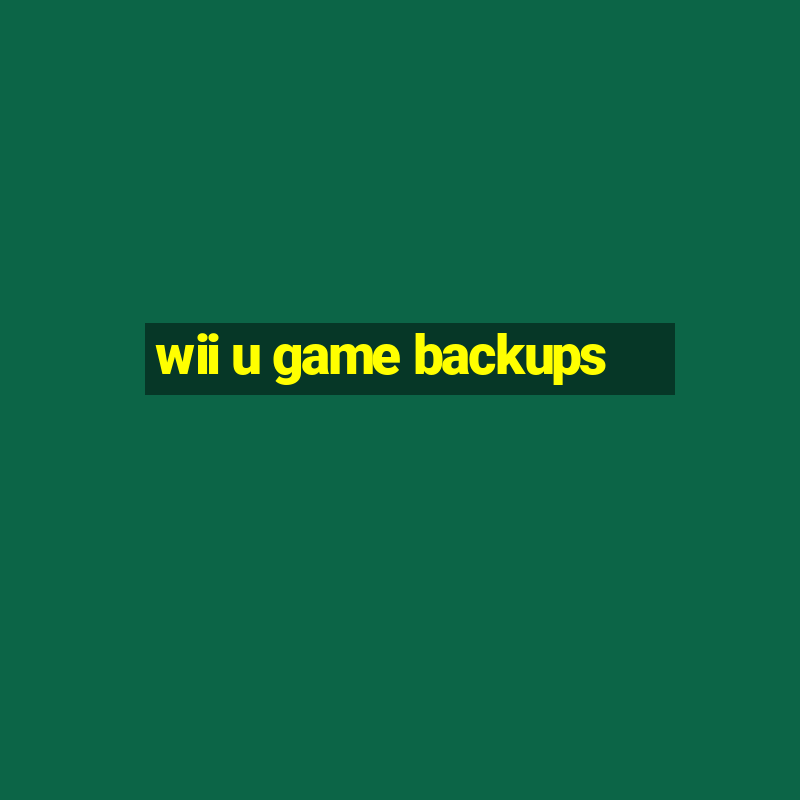 wii u game backups